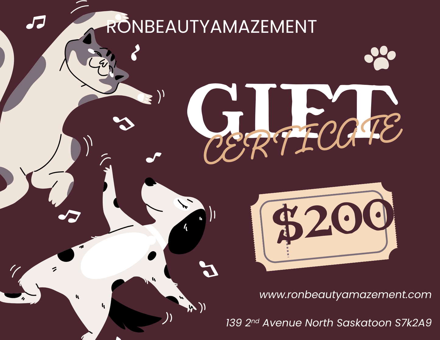 Ronbeautyamazement Gift Certificate