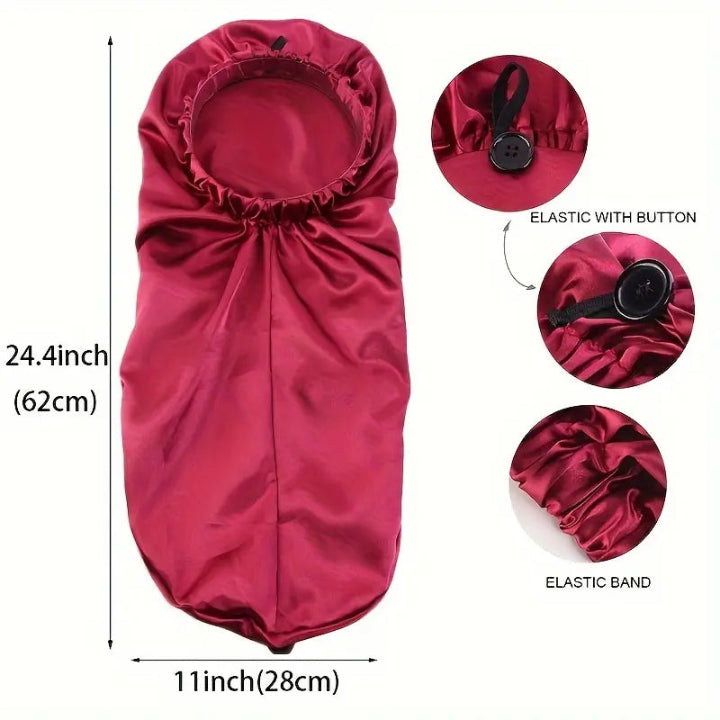π€ Bonnet Cap β Snug Fit for All Hair Types | Nighttime Hair Protection