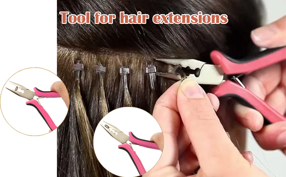 3-Hole I-Tip Hair Extension Tool – Bead Threader & Loop for Extensions