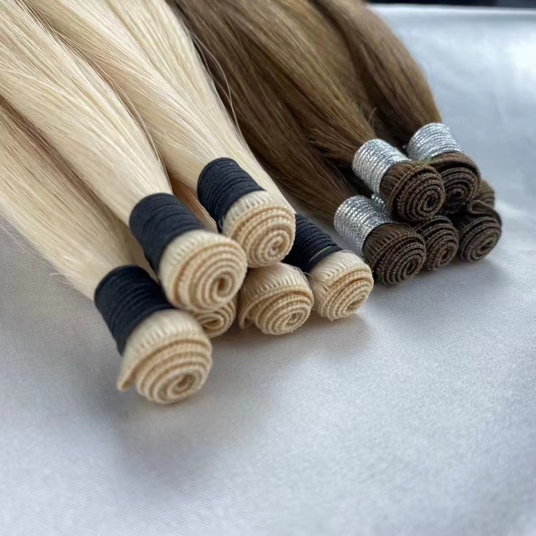 18" Hand-Tied Hair Extensions – 100% Human Hair for Seamless Length & Volume