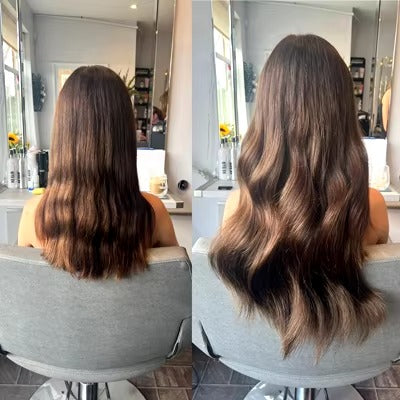 18" Hand-Tied Hair Extensions – 100% Human Hair for Seamless Length & Volume