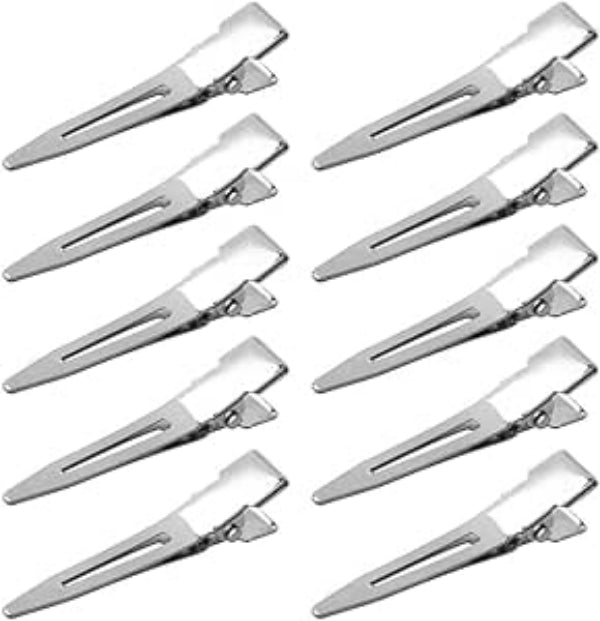 Stainless Steel Hair Control Clips – 10 Piece Set for Sectioning & Styling