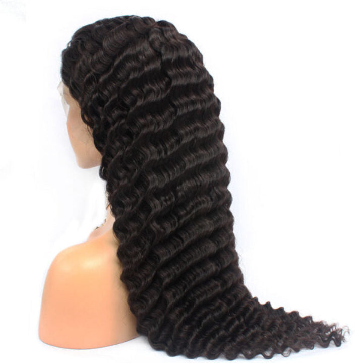 Deep Wave 5×5 Lace Closure Wig – 100% Human Hair | Soft, Defined Waves & Natural Look