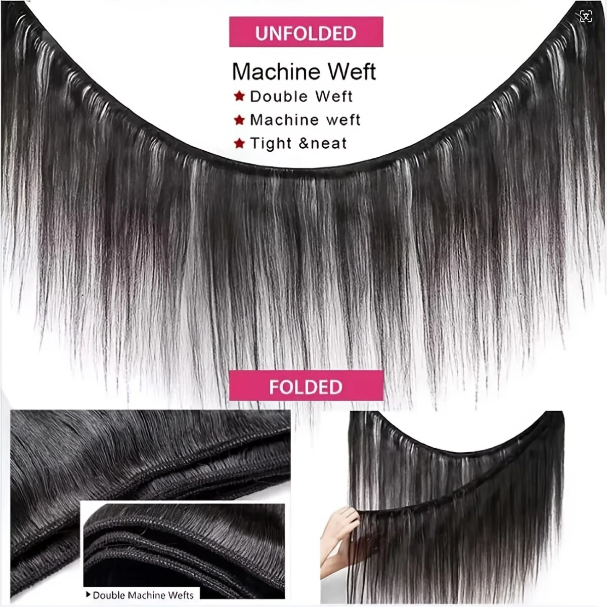 1B Human Hair Straight Extension