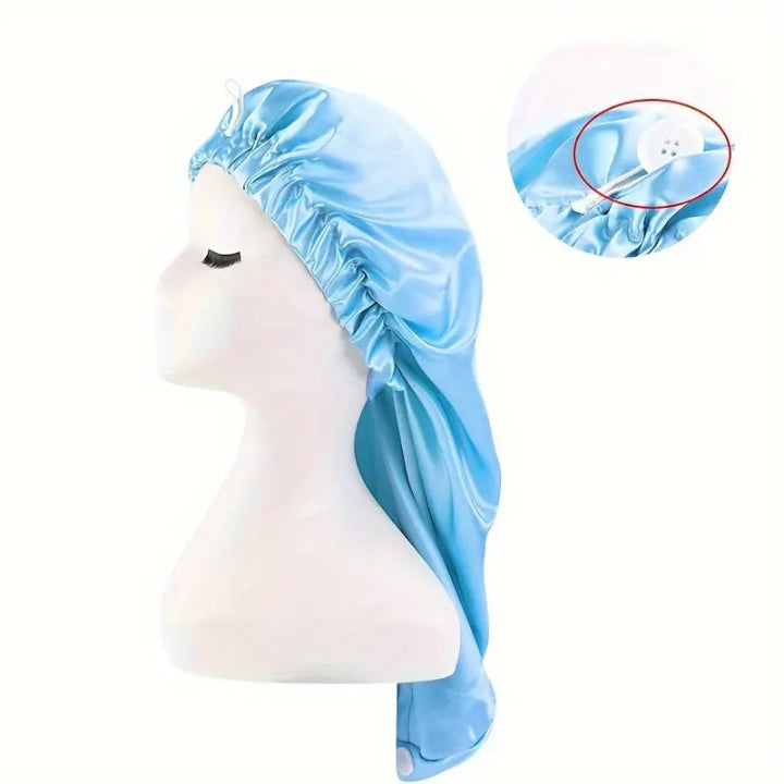 💤 Bonnet Cap – Snug Fit for All Hair Types | Nighttime Hair Protection