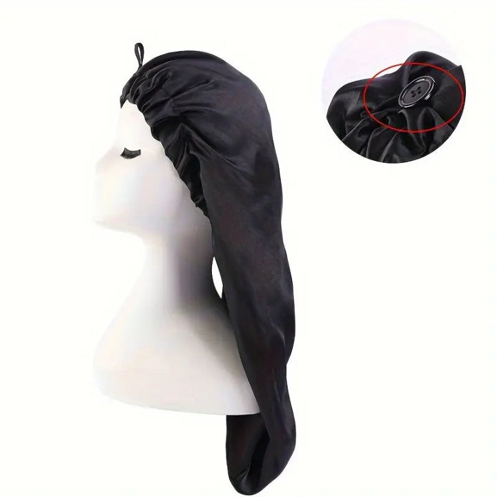 💤 Bonnet Cap – Snug Fit for All Hair Types | Nighttime Hair Protection