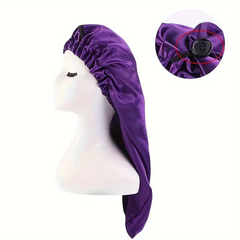 💤 Bonnet Cap – Snug Fit for All Hair Types | Nighttime Hair Protection