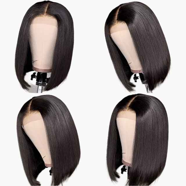 5 X 5 Straight Natural Color Bob Wig