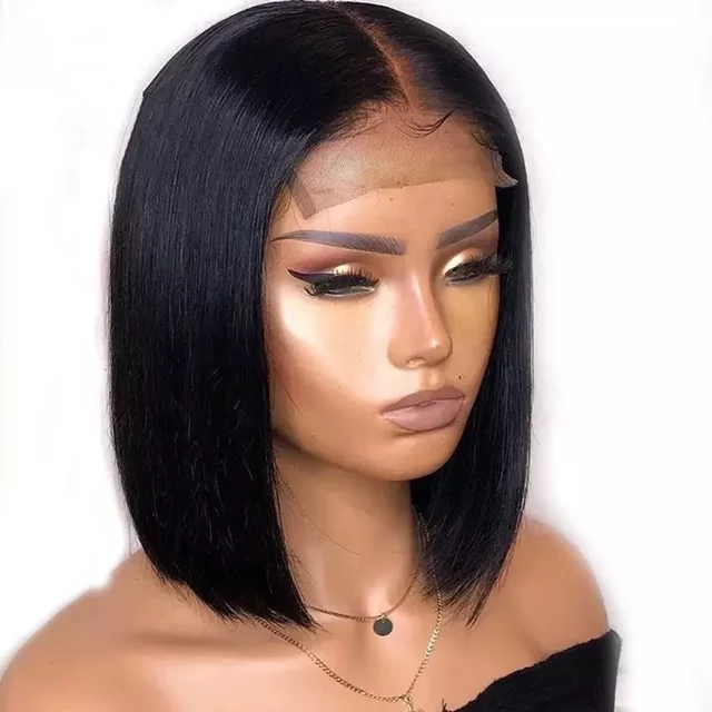 5 X 5 Straight Natural Color Bob Wig