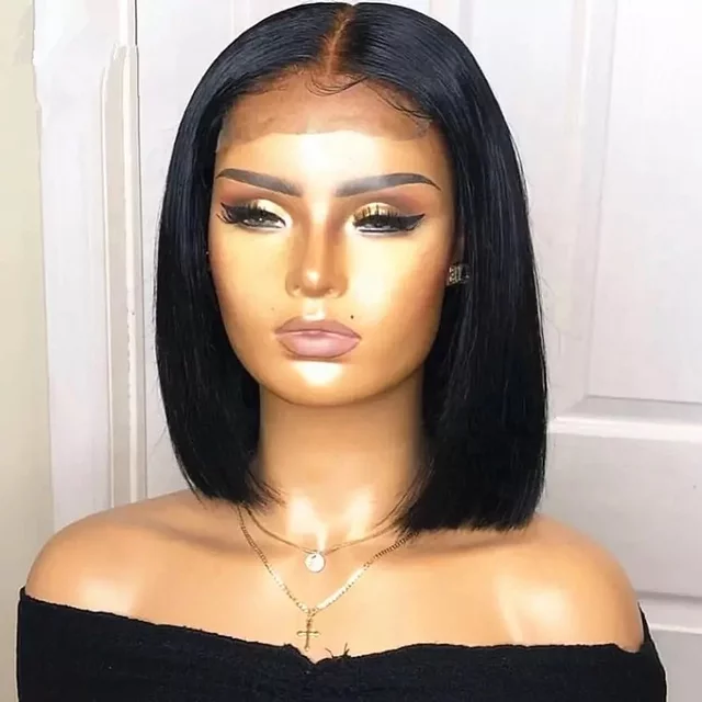 5 X 5 Straight Natural Color Bob Wig