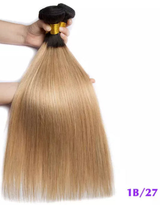 💇🏾‍♀️ 1B/27 Ombre Straight Hair Extension – Silky, Seamless & Stylish | 100% Human Hair