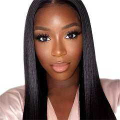 Glueless Yaki Straight Wig – Lightweight & Comfortable Fit