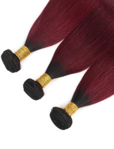 1B/99J Ombre Human Hair Bundles – Straight | Sleek, Rich Color Blend