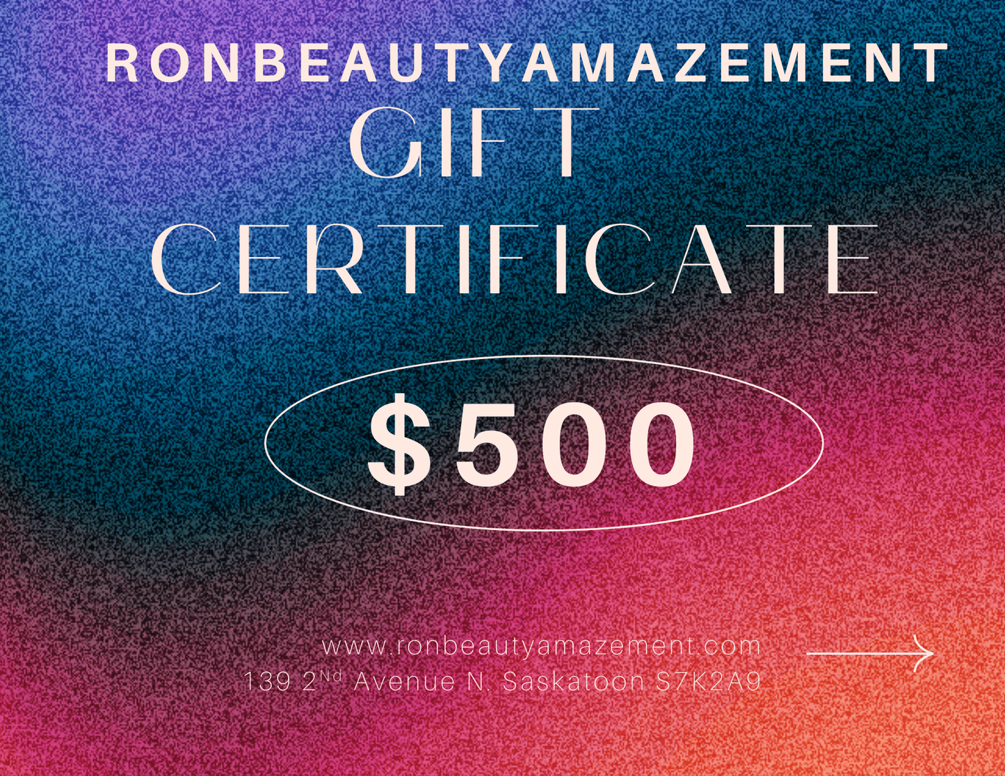 Ronbeautyamazement Gift Certificate