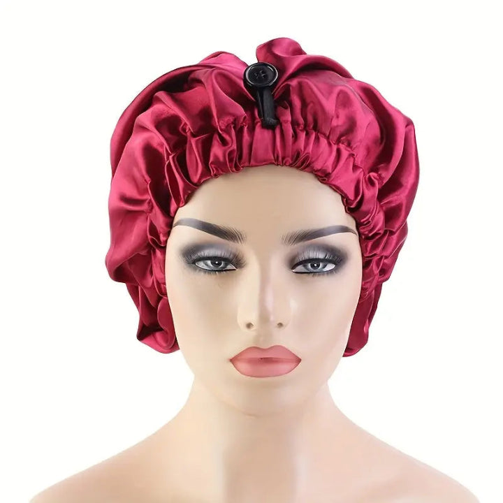 💤 Bonnet Cap – Snug Fit for All Hair Types | Nighttime Hair Protection