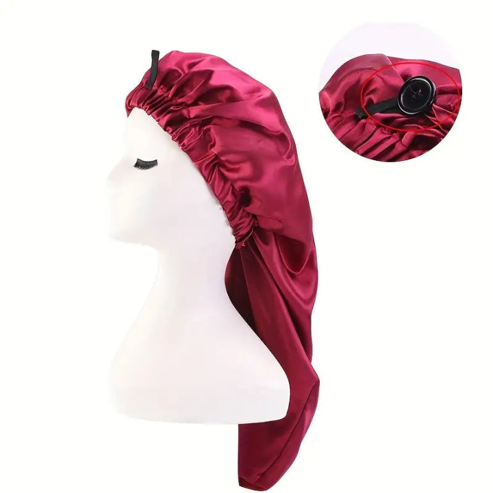 💤 Bonnet Cap – Snug Fit for All Hair Types | Nighttime Hair Protection