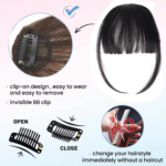 Straight Bangs with Clip Extensions