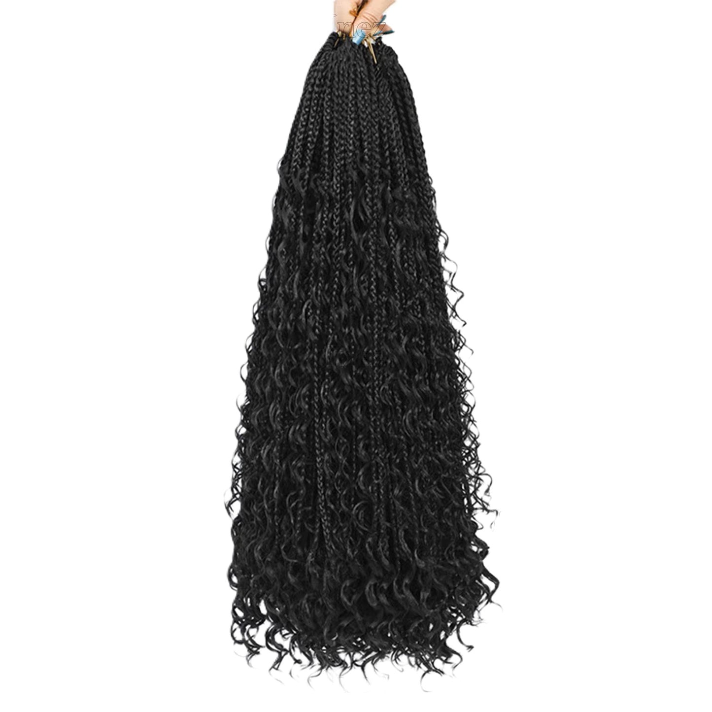 Box Braid Bohemian Crochet Hair – Pre-Looped Braids with Curly Ends