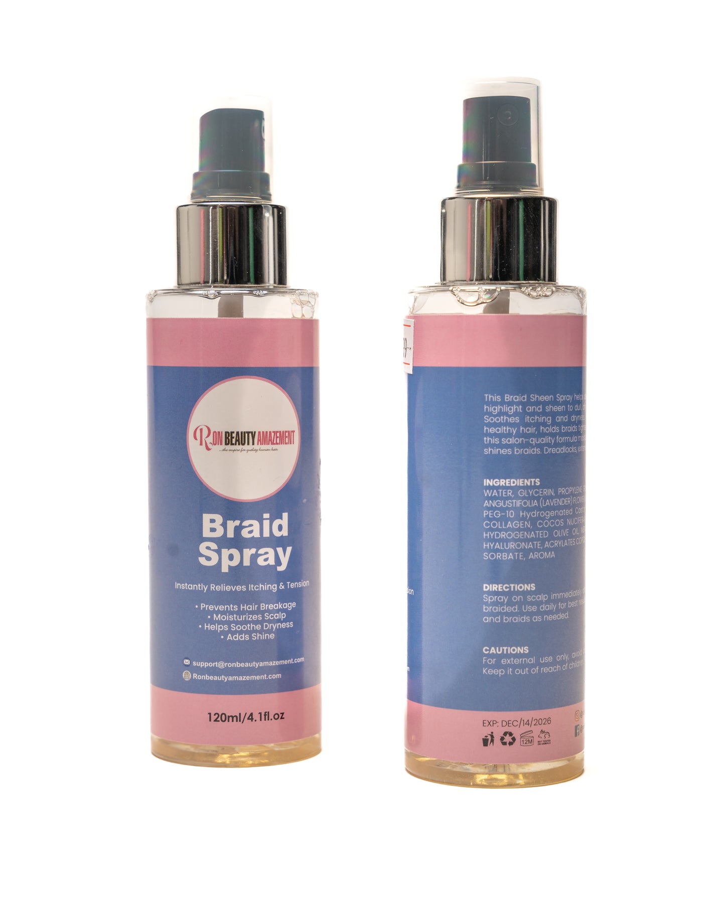 Braid Spray – Daily Moisture & Scalp Relief for Protective Styles