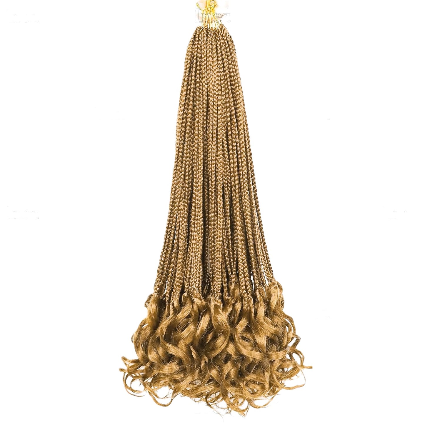 French Curly Box Braids Hair 24 Inch – Natural Synthetic Crochet Hair