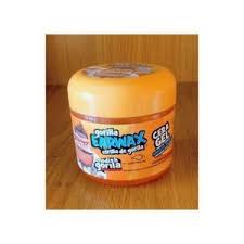 Gorilla Earwax Hair Wax Gel in orange container, offering extreme hold and sleek shine for all hair types.