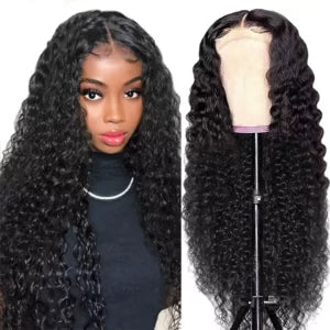 💇🏾‍♀️ Glueless Kinky Curly Wig 4×4 Lace Closure – 100% Human Hair | Full Curls & Natural Texture