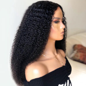💇🏾‍♀️ Glueless Kinky Curly Wig 4×4 Lace Closure – 100% Human Hair | Full Curls & Natural Texture