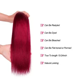 1B/BUG Ombre Straight Hair Bundles – Bold Color, Sleek Elegance.