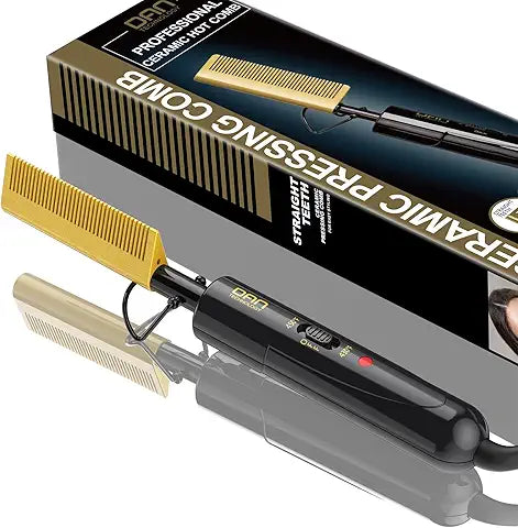 Ceramic Hot Comb - Fast Heating Straightener for Hair and Wigs