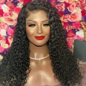 💇🏾‍♀️ Glueless Kinky Curly Wig 4×4 Lace Closure – 100% Human Hair | Full Curls & Natural Texture