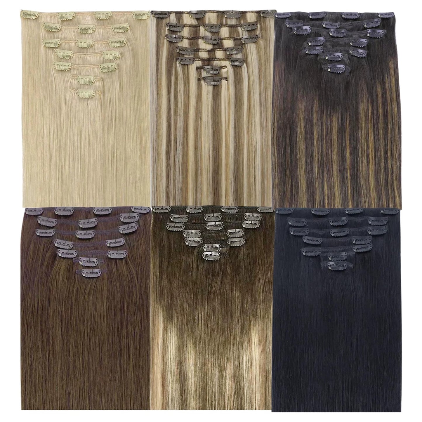 22" Clip-In Hair Extensions – 50grams-100% Human Hair for Instant Length & Volume