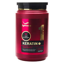 Lightness ONE CARE Keratin Hair Treatment jar, 1000 ML, 100% natural formula for nourishing dry, damaged hair.