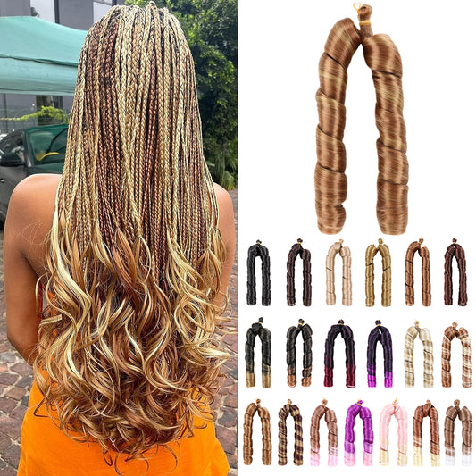 Loose Wavy Curls Hair 24 Inch – Soft Natural Synthetic Extensions