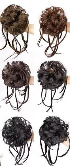 Messy Bun Hair Piece Long Wavy Tousled Updo Hair Bun Extensions