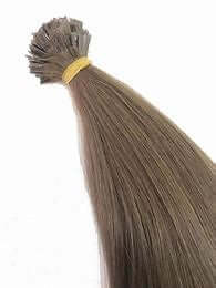 20" keratin weft flat tip hair extension showing natural blend and soft texture for seamless installation.