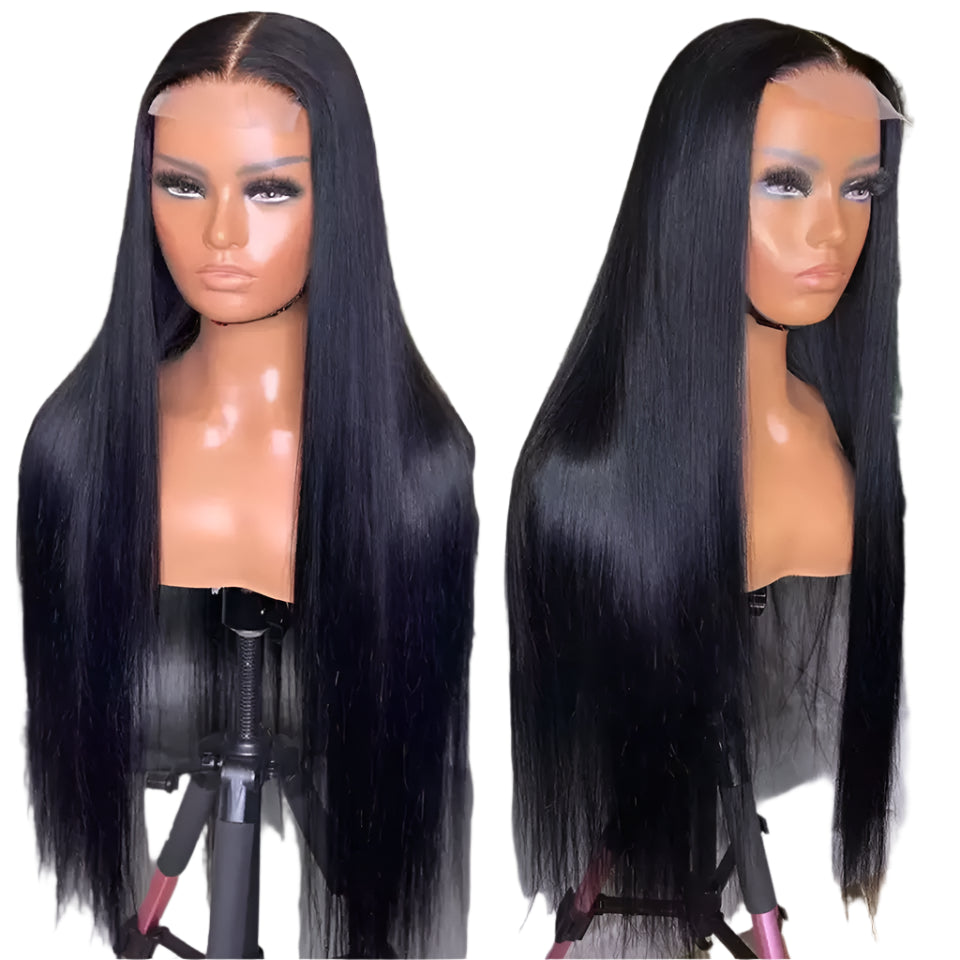 Straight 4×4 Closure Wig – 100% Human Hair