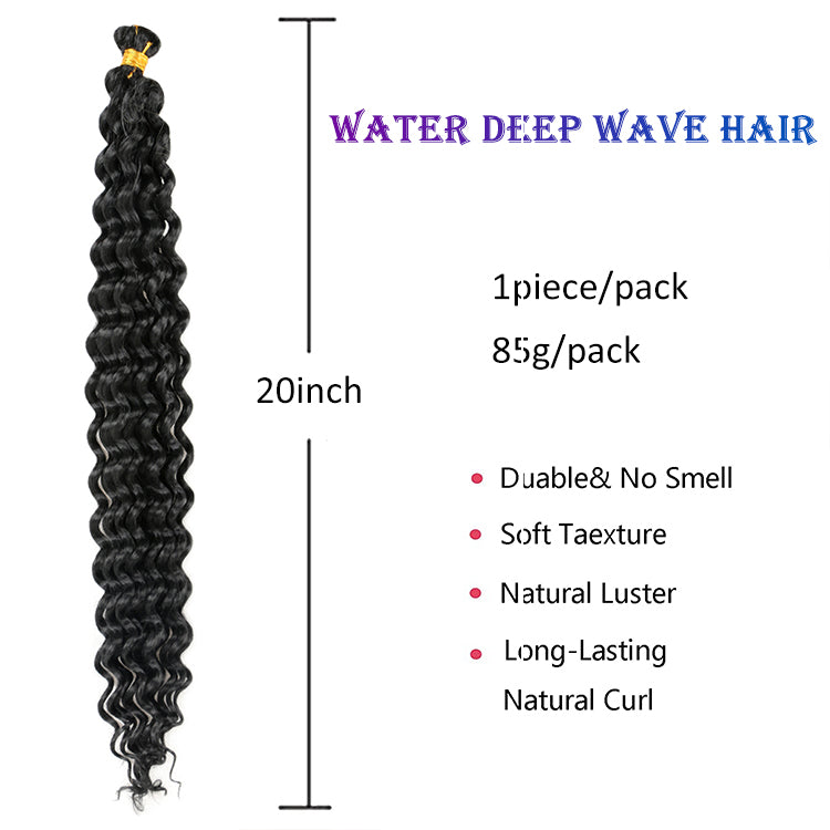Water Deep Wave Hair 20 Inch – Natural Synthetic Extensions