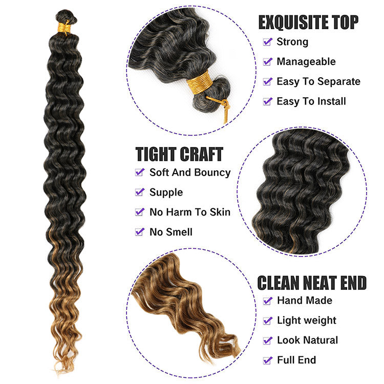 Water Deep Wave Hair 20 Inch – Natural Synthetic Extensions