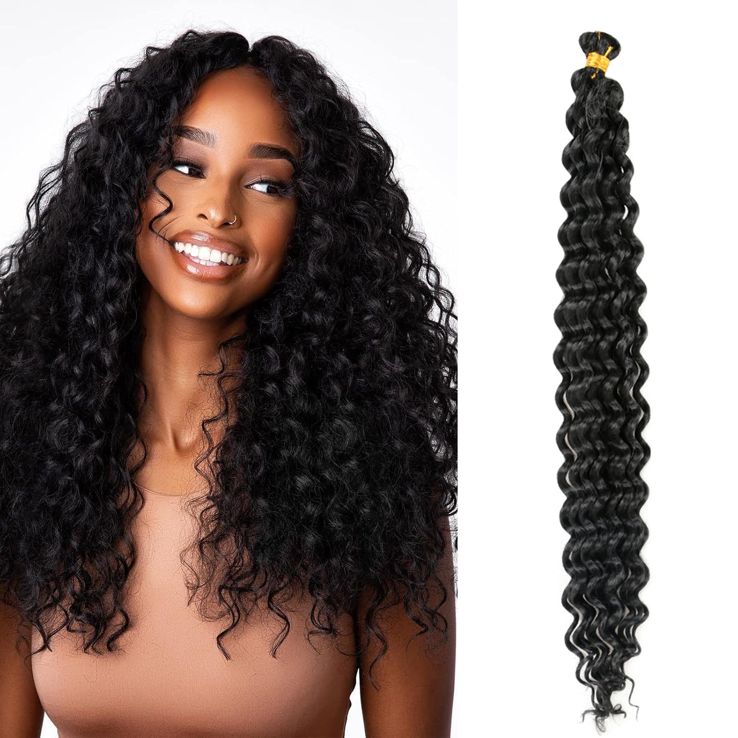 Water Deep Wave Hair 20 Inch – Natural Synthetic Extensions