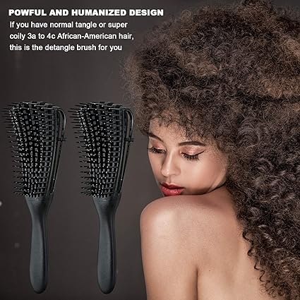 Detangling Hairbrush for Curly Hair – Wet & Dry Use | Gentle Glide Detangler