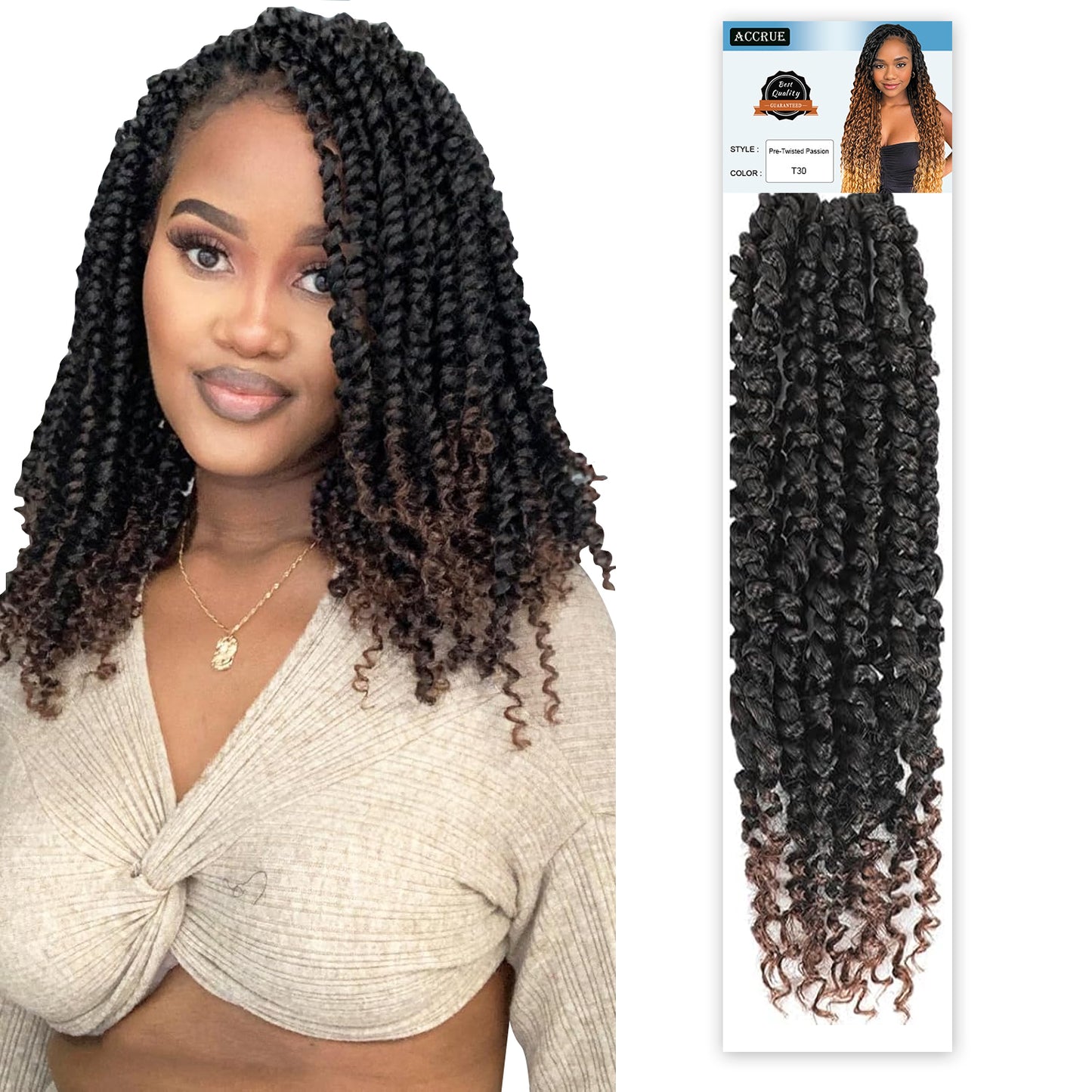 Pre-Twisted Passion Twist Hair – Soft, Lightweight Crochet Braids | Protective Style