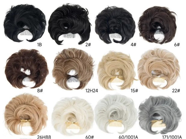 Messy Bun Hairpiece with Side Comb Clip