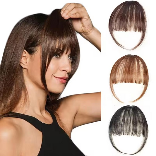 Straight Bangs with Clip Extensions